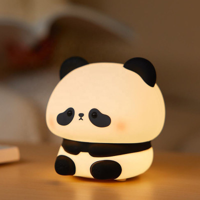 UNZAG Rechargeable Cute Panda LED Night Light Mini Silicone Timing Lamp for Kids Night Lamp(9.95 cm, Warm White)