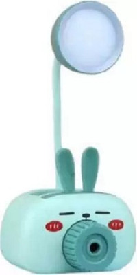 AKR Cartoon Pig LED Pen Holder Stand with Pencil Sharpener with Mobile Holder Study Lamp(20 cm, Blue)