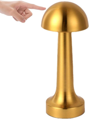 dasndas Battery Powered, Wireless Mushroom Lamp with 3 Brightness Table Lamp(21 cm, Gold)
