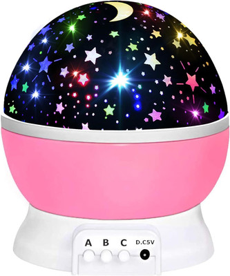 Dazzel Flex Galaxy Star Master Light projector Lamp 360 Degree Rotation USB Light Projector Night Lamp(13 cm, Multicolor)