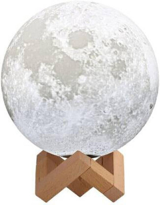 PIXSHOW 3D Moon Shaped LED Night Lamp(18 cm, Multicolor)