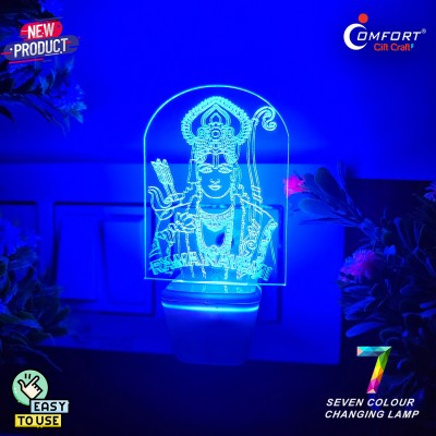 CLI Ram Navami 3D Illusion Led Light Decoration, Jay Shree Ram Navmi Night Lamp Night Lamp(10 cm, Multicolor)
