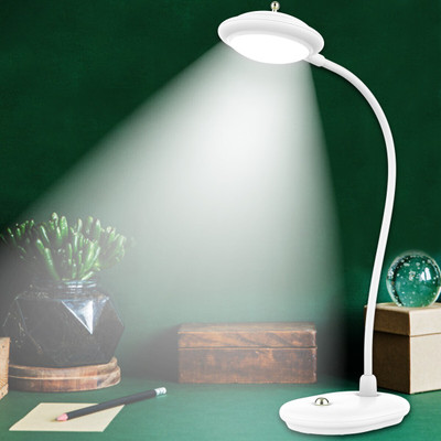 Sunaze Desk Light with 3 Shades Touch Control Light Study table lamp 1500mAh Lithium Battery Table Lamp(24 cm, WHITE 01)