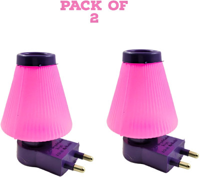 asep Led Night Lamp Shape Umbrella Hanging Light ( Pack of 2) Night Lamp(6.5 cm, Pink)