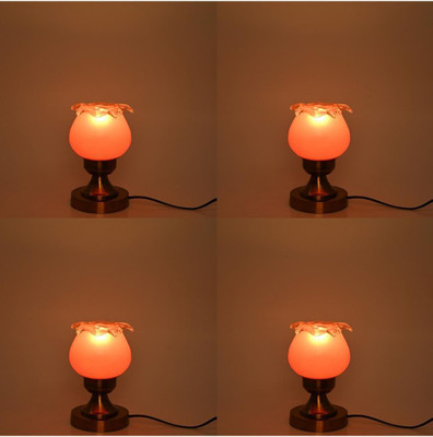 Somil Decorative Home LED Compatible Stylish Design Table Lamp/ Night Lamp Table Lamp(23 cm, Orange)