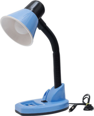 HAPPY-E Plastic Table Lamp with Pen Holder, Study lamp for Students Study Lamp(25 cm, Blue)