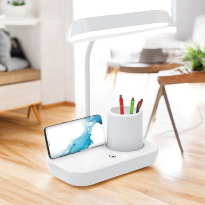 HASRU Table Lamp for studying_73 Table Lamp(12 cm, White)
