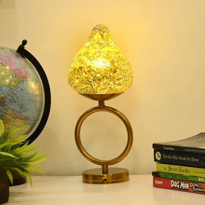 AFAST Decorative Table Lamp, Stylish Night Lamp, LED Compatible- A159 Table Lamp(35 cm, Yellow)