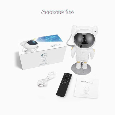 KRIVAENTERPRIS Astronaut Projector Galaxy Night Light Projector Led Lamp with Remote Control Night Lamp(22 cm, White)