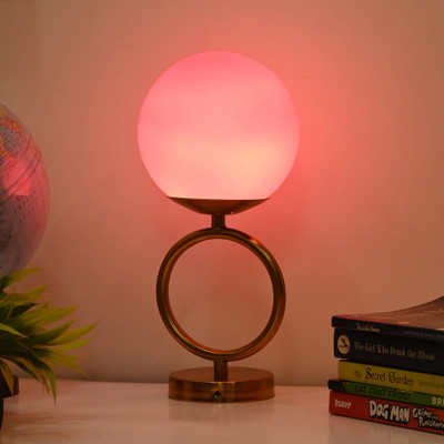 AFAST Decorative Table Lamp, Stylish Night Lamp, LED Compatible- A123 Table Lamp(34.5 cm, Pink)