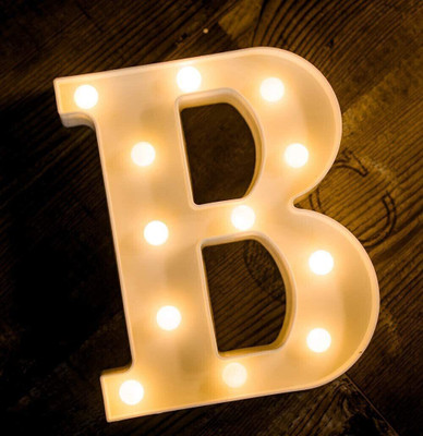 Satyam Kraft Marquee Alphabet Shaped Led Light (B) Pack og 1. Night Lamp(22 cm, White)