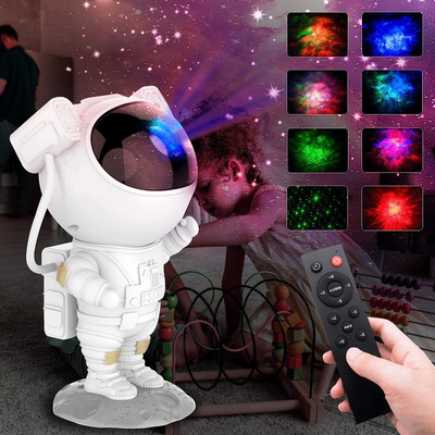 Bletilla Astronaut Star Galaxy Projector with Remote Control - 360° Adjustable Table Lamp(22 cm, Multicolor)