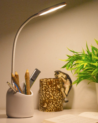 Rudefox by Weird Wolf 3 Colour Mode LED Study / Desk / Study Lamp(35 cm, White)