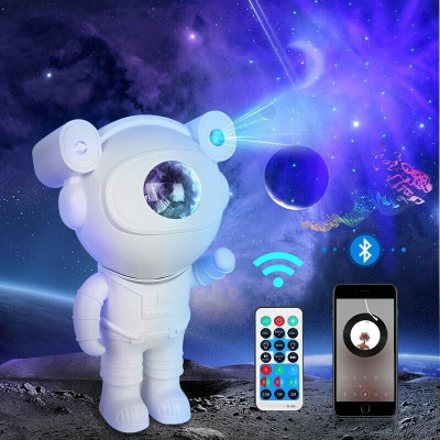 UNZAG Robot Lamp/Star Projector Galaxy Lamp/Star Projector Night Lights Night Lamp Night Lamp(22.5 cm, White)
