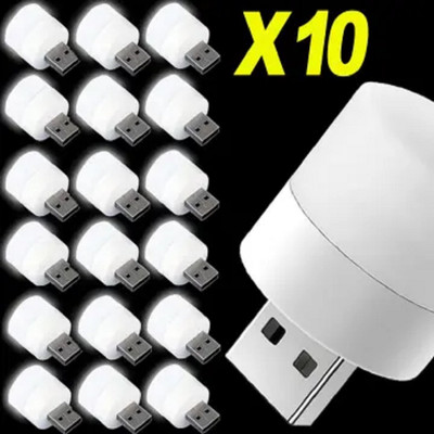 Radha 1 W Basic Round Plug & Play LED Bulb(White, Pack of 10)