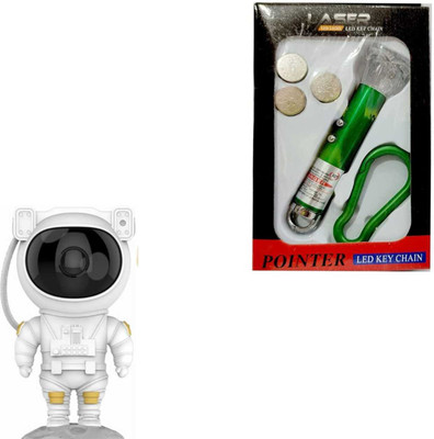 Premio Coppex Galaxy Astronaut Projector With Bluetooth Speaker Night Lamp(23 cm, White (Free Laser Light))