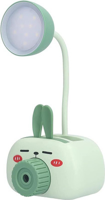 AKR 4in1 Camera Shaped Rechargeable with Pencil Sharpener Pen Stand Mobile Stand Study Lamp(22 cm, Green)