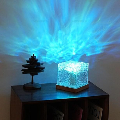 ZARWAR Ambient Lighting Lamp With Water Ripple Effect & 16 Colors Change & RC Night Lamp(13 cm, Clear)