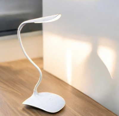 BHAJANLAL GREENERY white angular table lamp19_L311 Study Lamp(31 cm, White)