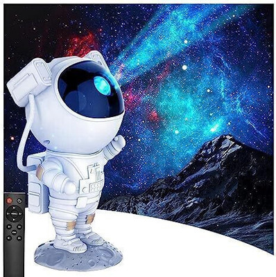 brocli Astronaut Galaxy Projector for Bedroom, Star Projector for kids room Night Lamp(24 cm, White)