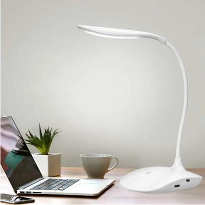 REXBURG Student Study Rechargeable Led Table Lamps-FR4 Study Lamp(31 cm, White)