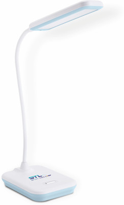 Study Table Lamp Rechargeable Table Lamp With With Warm Light Color Dimmable Brightness Reading Study Lamp(22 cm, Blue)