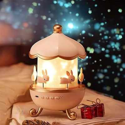 Taxzilla Rabbit Lamp Sky Projector for kids-360° Rotating Lamp_SW33 Night Lamp(15.2 cm, Multicolor)