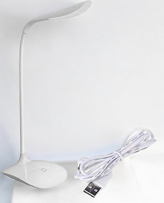 AKR Powerful Rechargeable Emergency Table Lamp (White)_248 Study Lamp(30 cm, White)