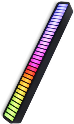 BOPUD Music Sync Light Upgraded Colorful Sound Pickup Ambient Lights with App Control Table Lamp(16 cm, Black)