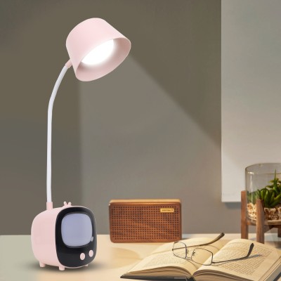 AKR Rechargeable LED Touch On/Off Uniqe Switch Touch Dimmer Study Lamp Study Lamp(22 cm, Pink)