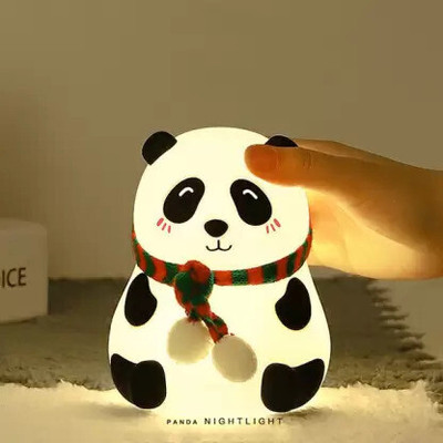 Avenor Cute Panda Silicon USB Rechargeable Night Light Lamp with Gesture Control Sensor Table Lamp(11 cm, Multicolor)