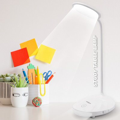 Pick Ur Needs Rechargeable LED Table Lamp Touch Sensor 3 Modes Brightness Study Light Table Lamp(11 cm, White)