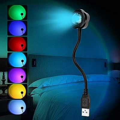 ASTOUND Sunset LED Projection Night Lamp Light with Mini USB Night Lamp(18.5 cm, Black)
