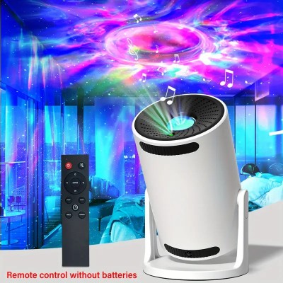 Dwiza Enterprise Galaxy Space Star Projector Light Nebula 360 with Speaker Night Light Night Lamp(22.5 cm, White1)