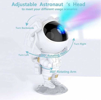 Kaash Intelligent Interactive Robot Toys (Projector Robot) Design-13 Night Lamp(22.5 cm, White)