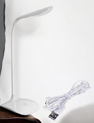 ZOLLYZZ white angular table lamp01_L249 Study Lamp(31 cm, White)