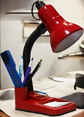 spark world HomeDecorTableLamp-TL014 Table Lamp(22 cm, Red)