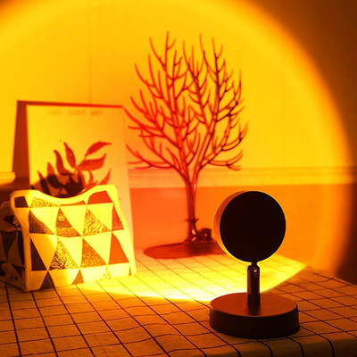 ASTOUND Projection LED 180 Degree Rotation Atmosphere Sunset Lamp Night Lamp(27 cm, Black)
