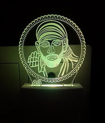 AJANTA Sai Baba (Code - 2019) 3d Night Lamp(4 cm, Multicolor)