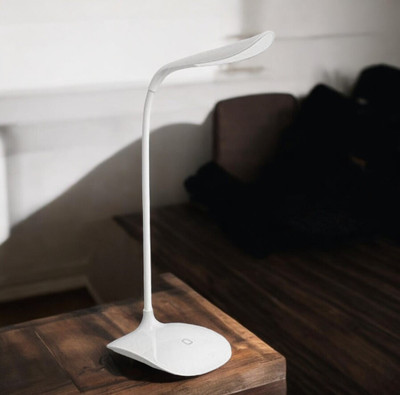 BHAJANLAL GREENERY white angular table lamp09_L3200 Study Lamp(31 cm, White)