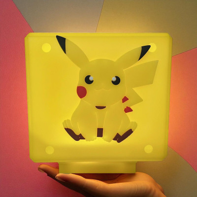 9Up USB Rechargeable Pikachu LED Night Lamp with Cute 3D Design & Sound Effect Light Night Lamp(10.5 cm, Yellow)