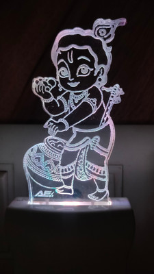 Omniverse The Baby Krishna Cute 3D Illusion Night Lamp with 7 Color Changing Table Lamp For Bedroom Night Lamp(12 cm, White)