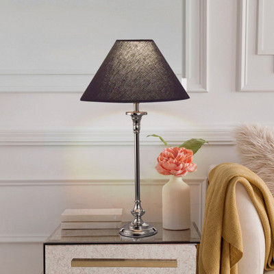 Kapoor E Illuminations Metal Table Lamp Table Lamp(56 cm, Silver)