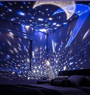Niavaa Star Master Rotating 360 Degree Moon Night Light Lamp Projector with Colors Night Lamp(15 cm, Multicolor)