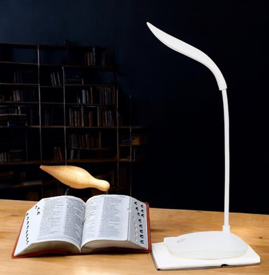 BHAJANLAL GREENERY white angular table lamp06_L178_L2270 Study Lamp(31 cm, White)