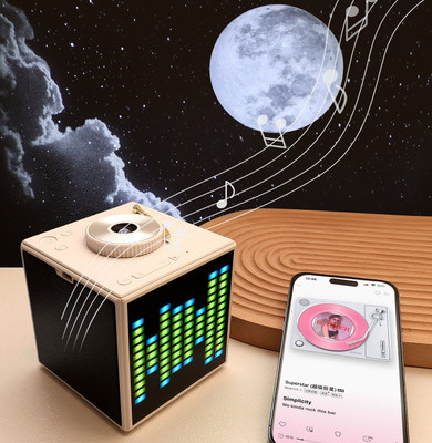 UNZAG Smart Lamp LED Night Light Moon Earth Sky Star Projector for Bluetooth Speaker Night Lamp(8.4 cm, Warm White)