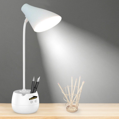 Make Ur Wish Touch On/Off Switch LED Desk Lamp Study Lamp(21 cm, White)