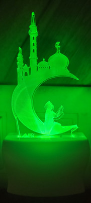 Omniverse Acrylic 3D Illumination Nawaz Allah Ship Night Lamp with Multicolor Color (12 cm) Night Lamp(12 cm, Green)