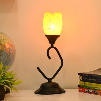 AFAST Decorative Table Lamp, Stylish Night Lamp, LED Compatible- A54 Table Lamp(35.5 cm, Orange, White)