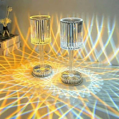 saleit Crystal Diamond Table Lamp with Touch Control and Remote Control 16 Color Table Lamp(25 cm, Multicolor)